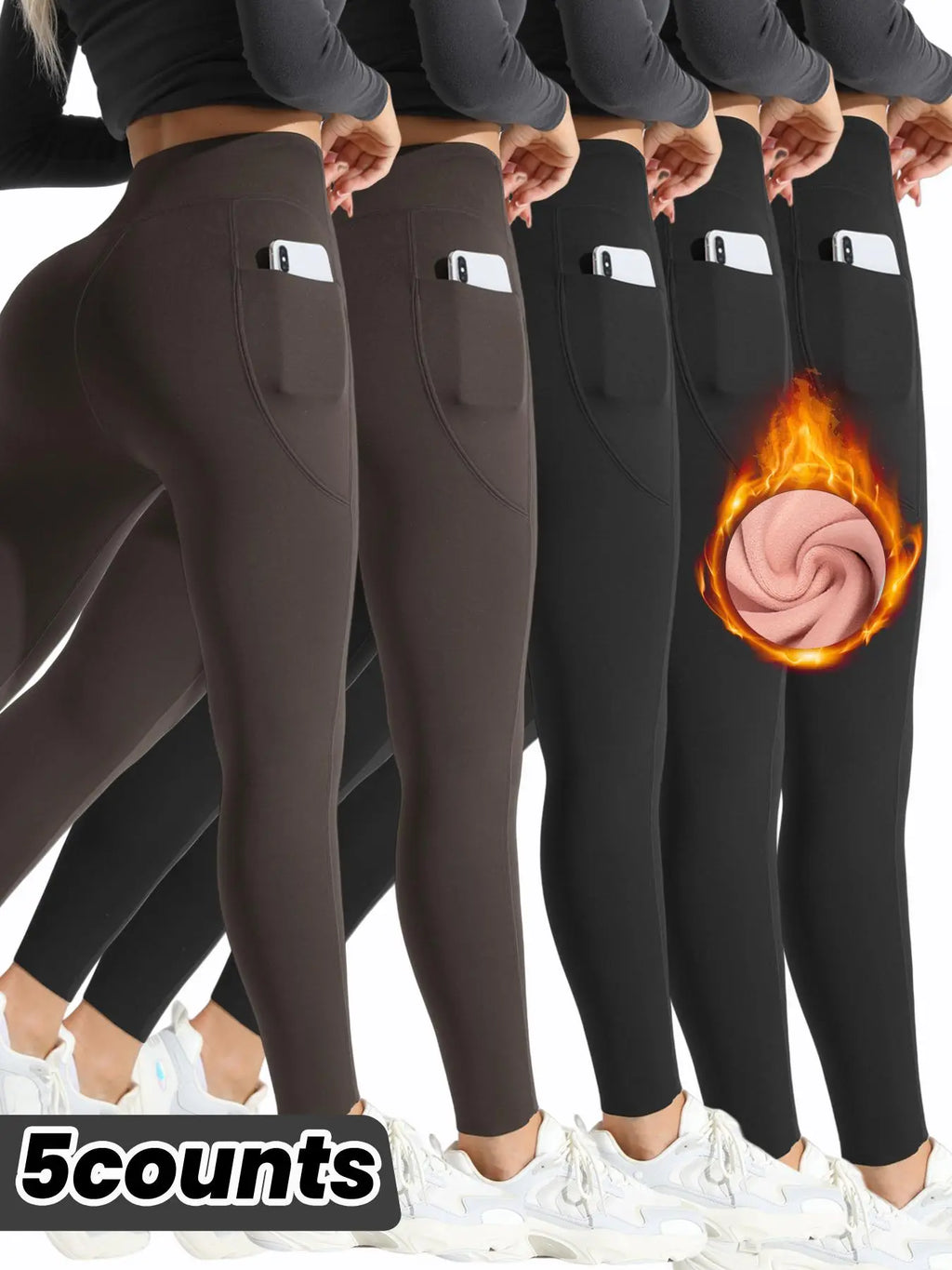 High Waist Thermal Lined Sports Leggings